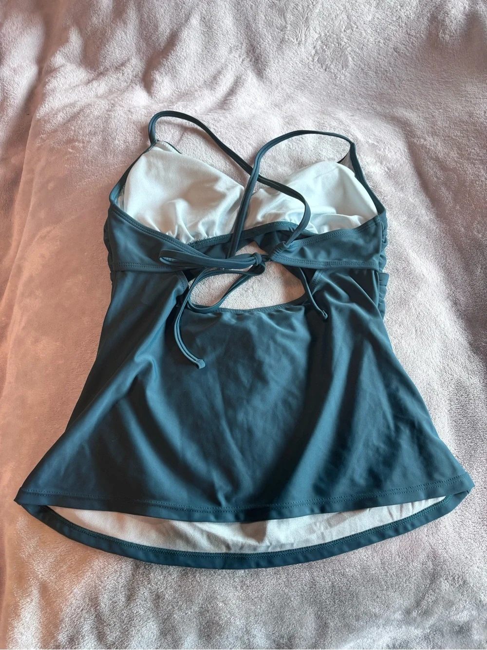 Cupshe Teal Twist-Back One-Piece Swimsuit